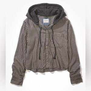 🆕AE Flannel Hoodie NWT